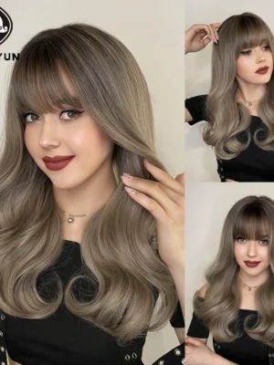 Perruque Bouclée Longue Blond Beige Gris Perruque Bouclée Longue Blond Beige Gris