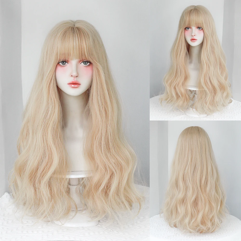 Perruque Longue Ondulée Blonde Dense - 28