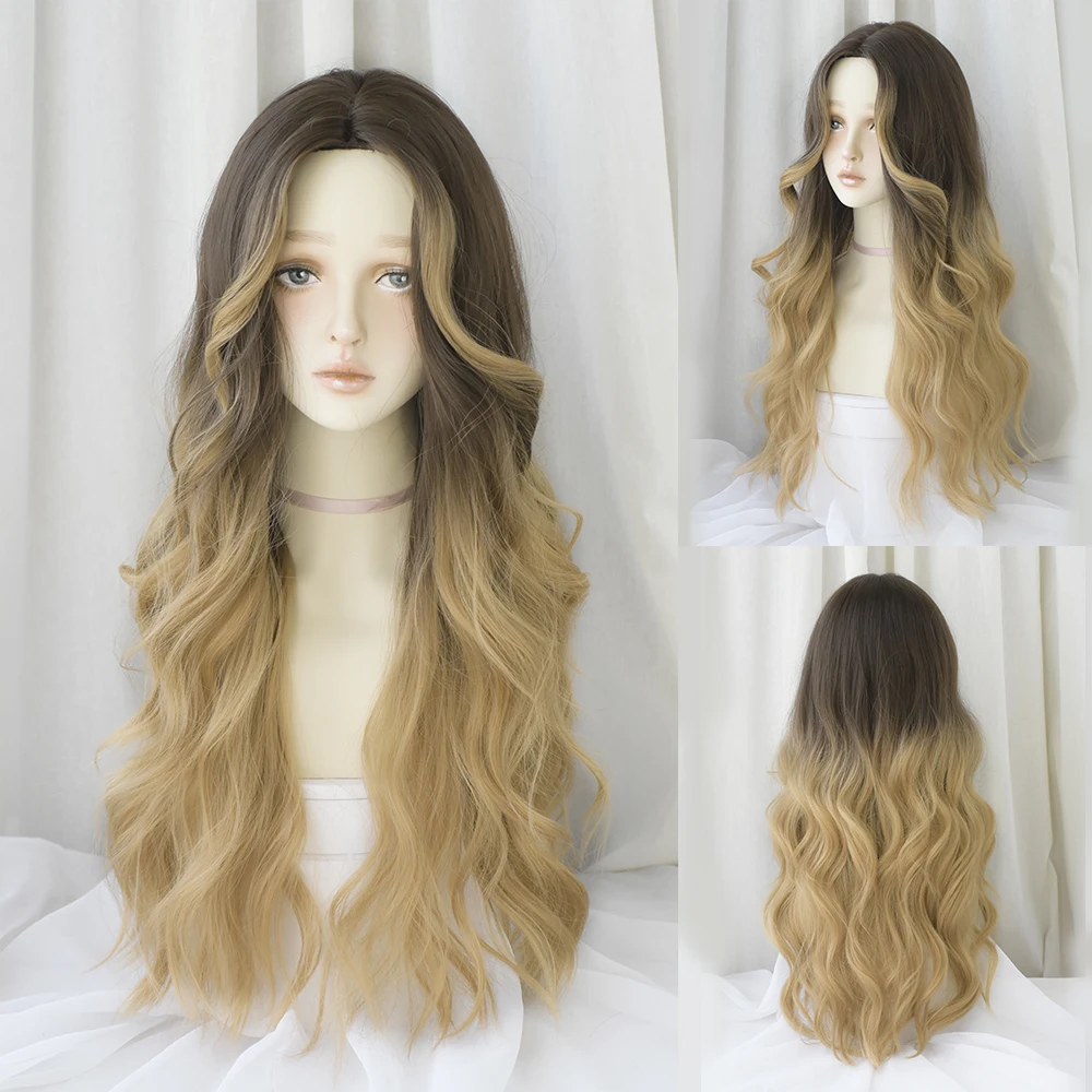 Perruque Longue Ondulée Blonde Dense - 34