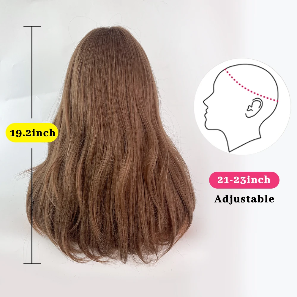 Perruque Longue Droite Marron Chocolat pour Femme - 2