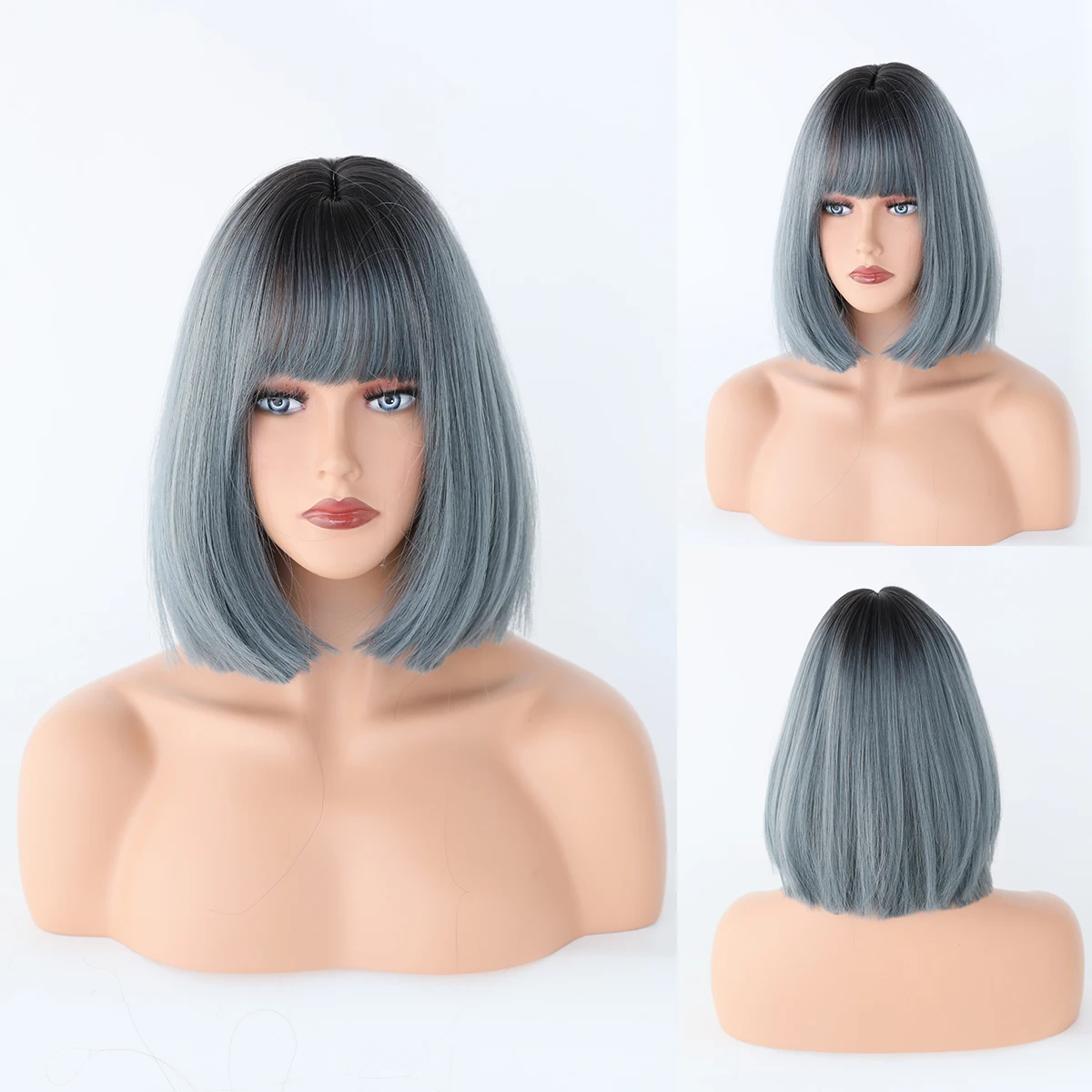 Perruque Courte Brun-Blond pour Femme - 16