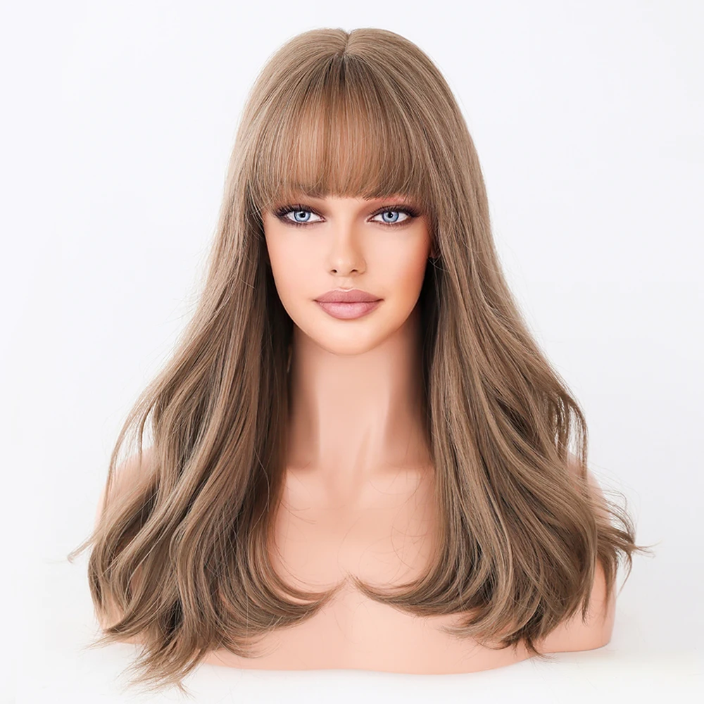 Perruque Longue Droite Marron Épaisse pour Femme - 7