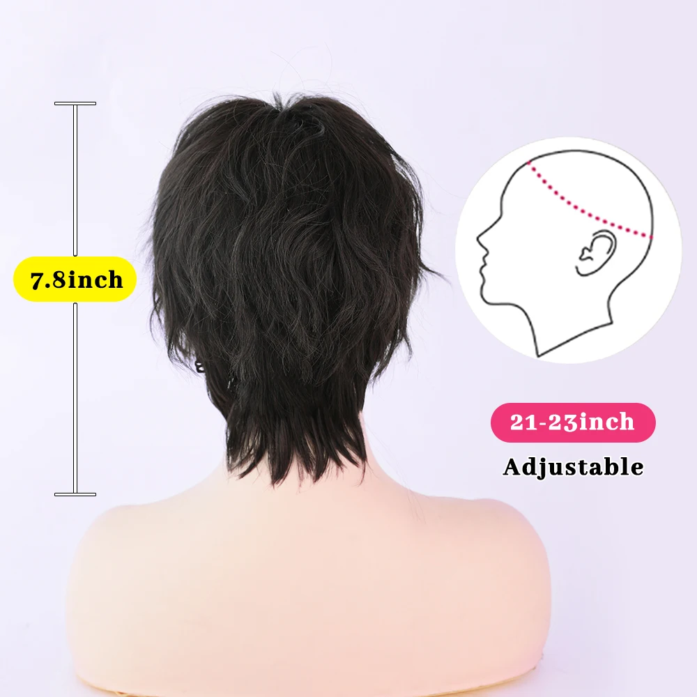 Perruque Courte Noire Style Neutre pour Femme - 2