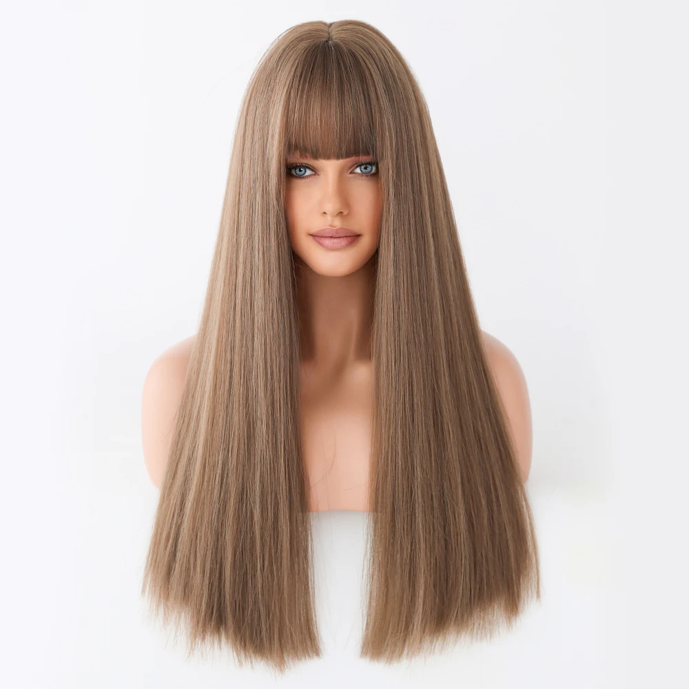 Perruque Longue Droite Bleue pour Femme - 20