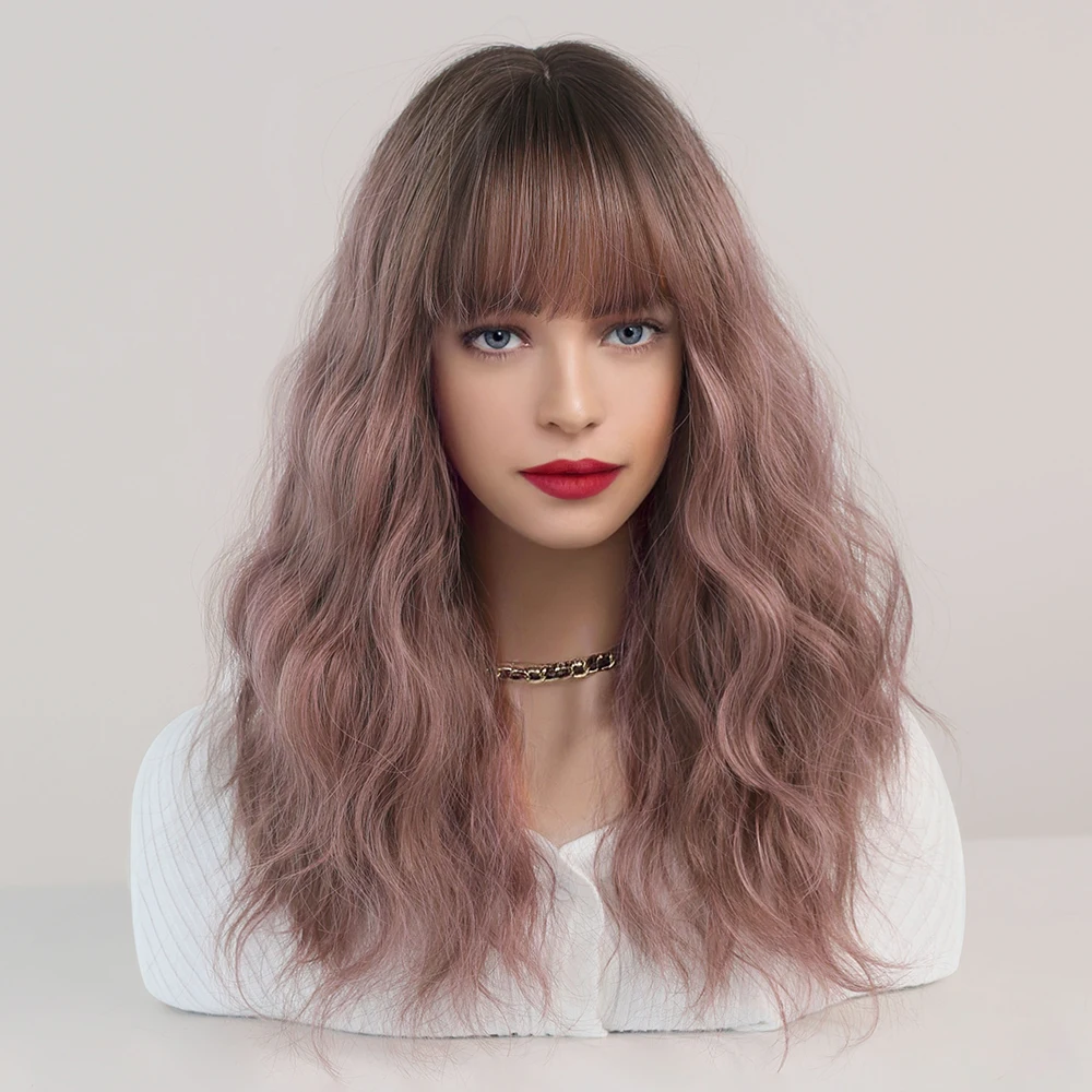 Perruque Ombre Rose Mi-Longue - 12