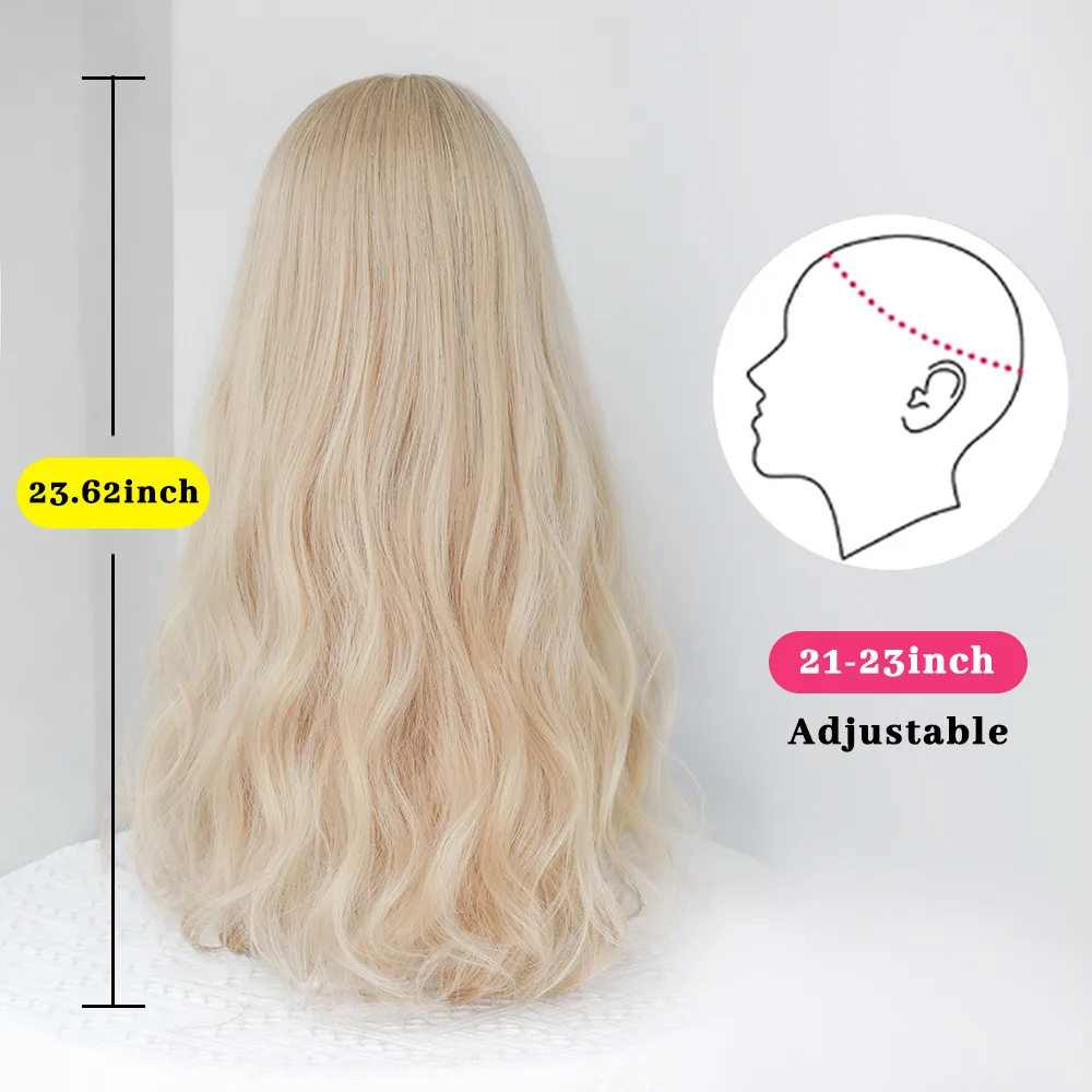 Perruque Longue Ondulée Blonde Dense - 2