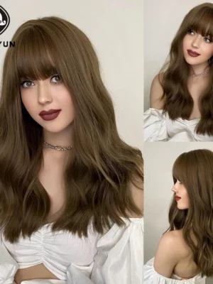 Perruque Blonde Longue Bouclée avec Frange Perruque Blonde Longue Bouclée avec Frange