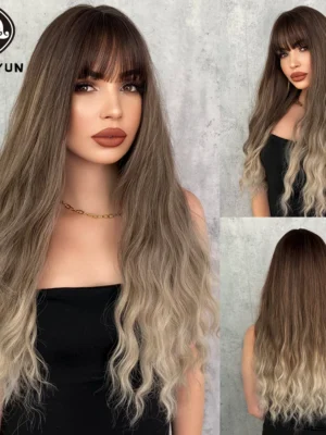 Perruque Blonde et Marron Bouclée Longue Perruque Blonde et Marron Bouclée Longue
