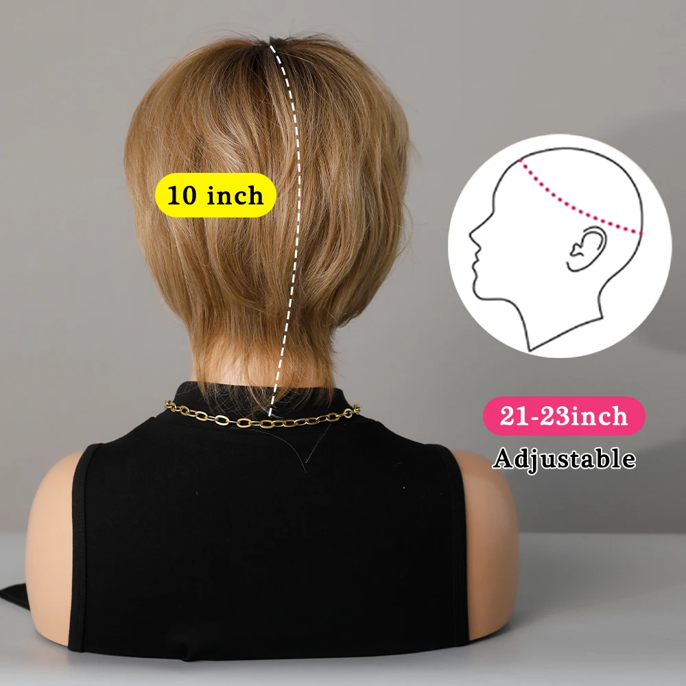 Perruque Courte Brun-Blond pour Femme - 2