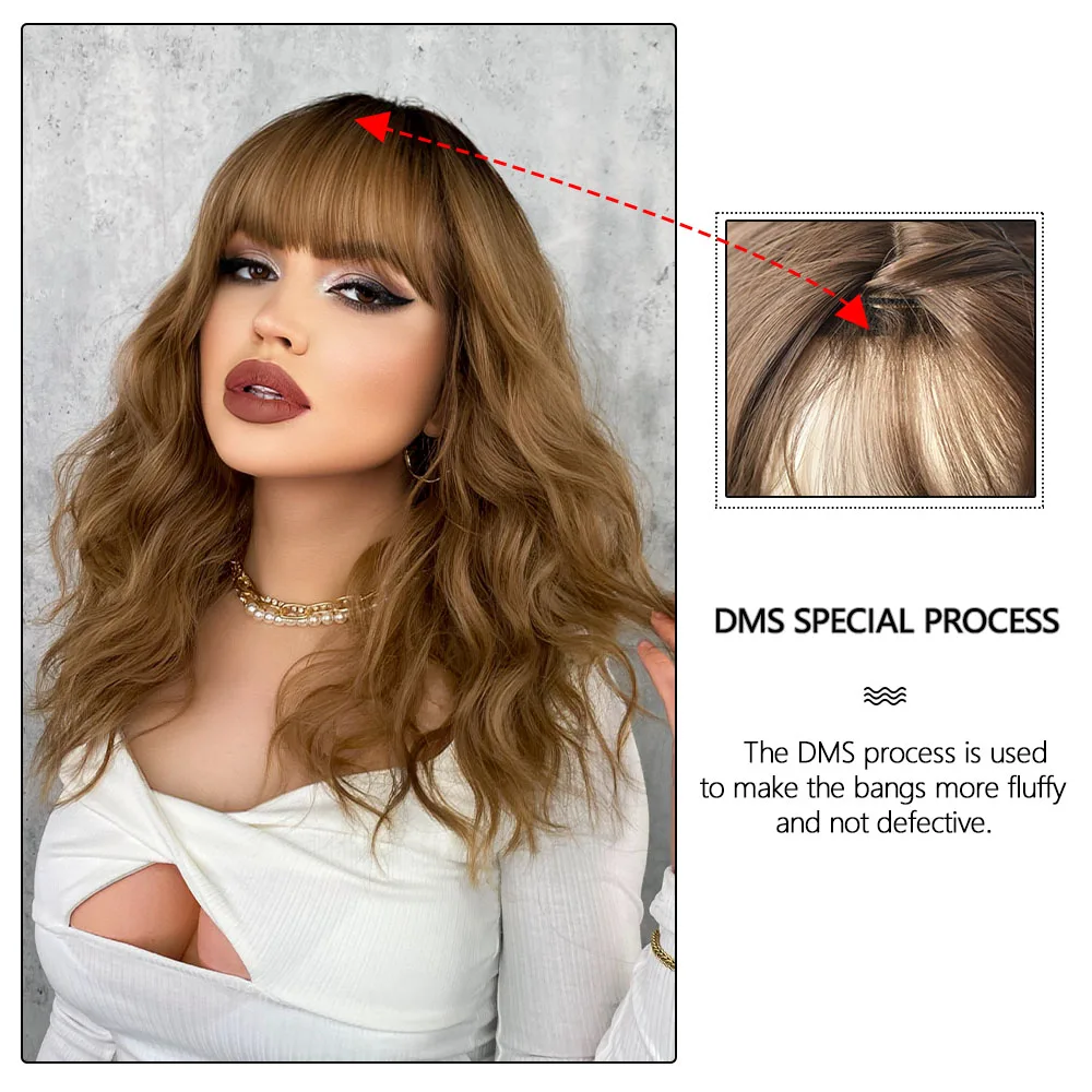Perruque Bob Ondulé Ombré Blond pour Femme - 4