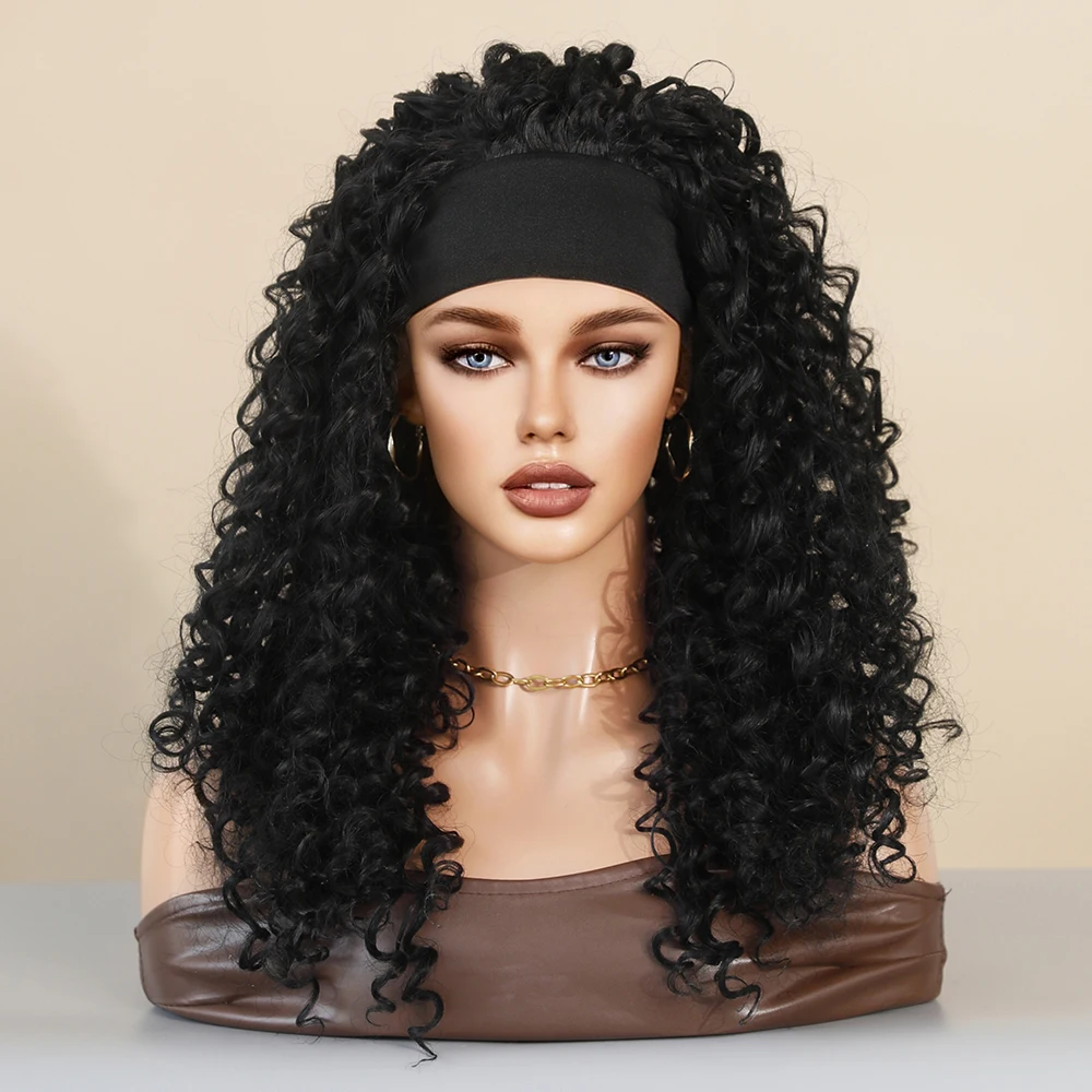 Perruque Cheveux Bouclés Noirs pour Femmes Noires - 2