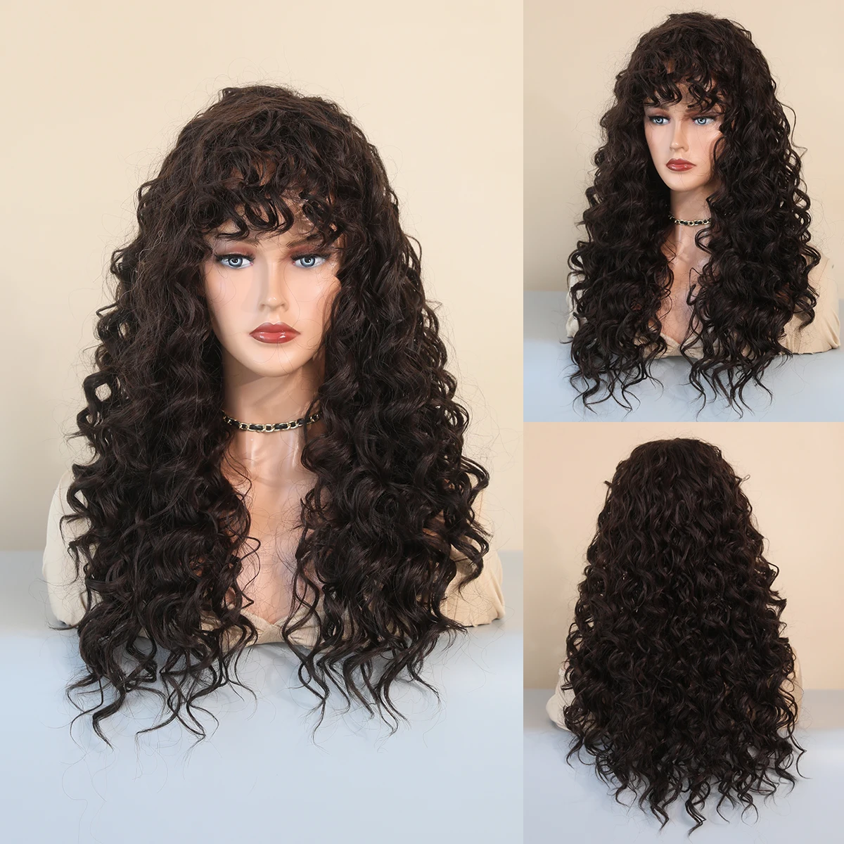 Perruque Courte Bouclée Blonde Miel pour Femmes Noires - 12