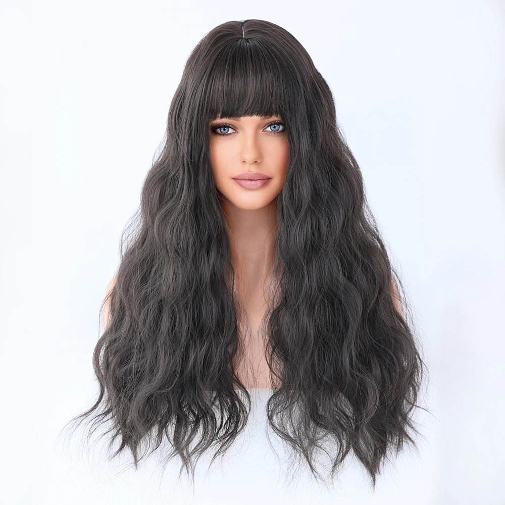 Perruque Ondulée Longue Blonde Ombrée - 7