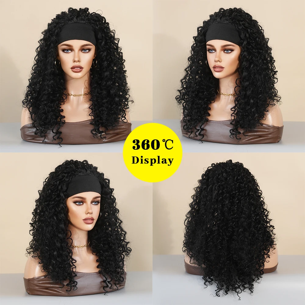 Perruque Cheveux Bouclés Noirs pour Femmes Noires - 1