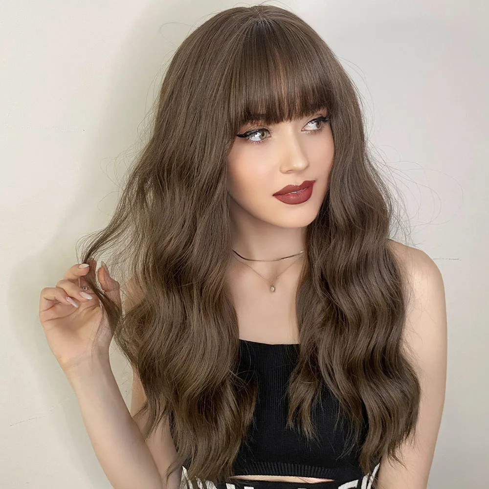 Perruque Blonde Ombrée Mi-Longue Ondulée pour Femme - 2