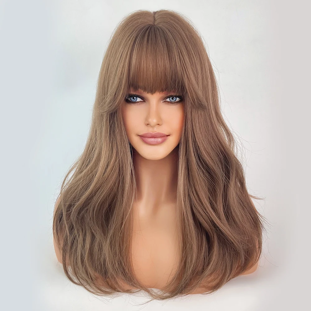 Perruque Longue Droite Marron Chocolat pour Femme - 8