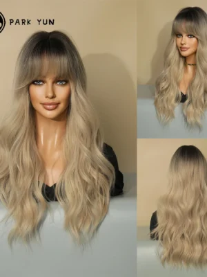 Perruque Blonde Longue Ondulée pour Femme Perruque Blonde Longue Ondulée pour Femme