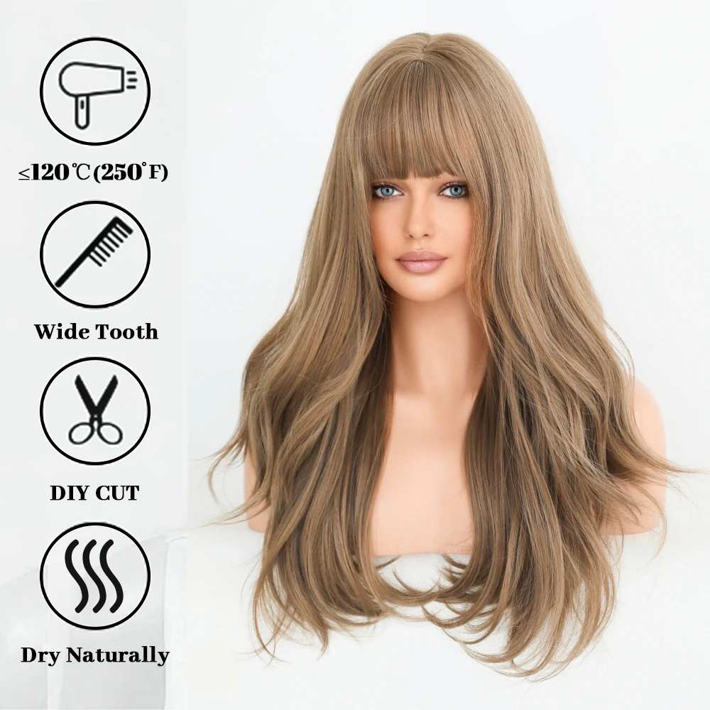 Perruque Longue Lisse Blond Miel - 2