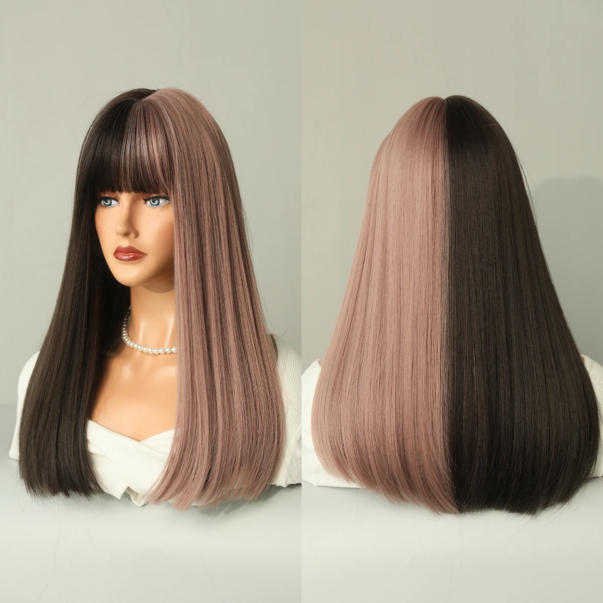 Perruque Blonde Longue Ondulée avec Frange pour Femme - 12