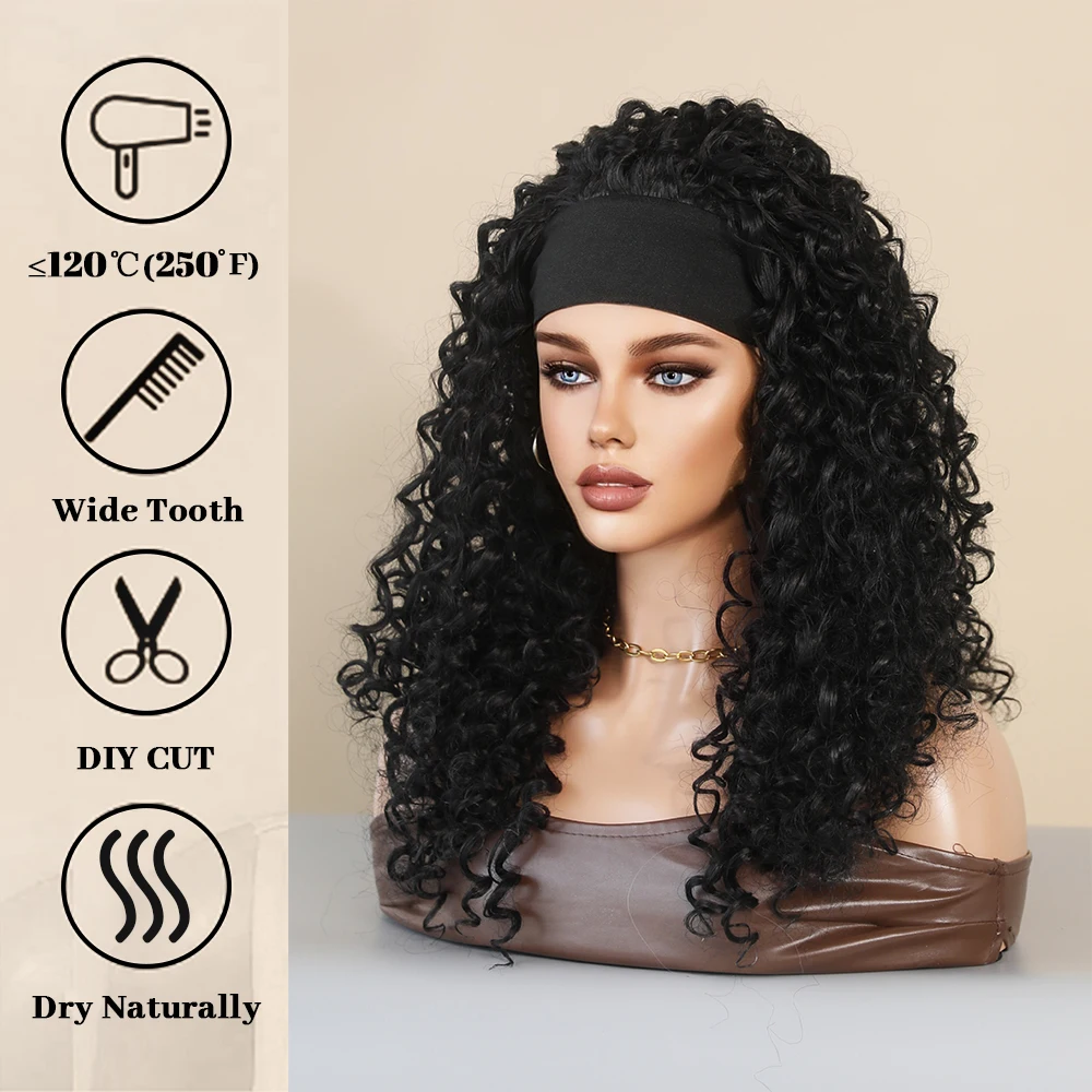 Perruque Cheveux Bouclés Noirs pour Femmes Noires - 4