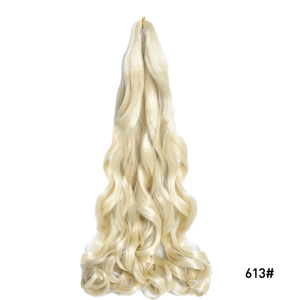 S764c936825c04b5697a653d05e642923Q.webp Luoyudu French Curl Braiding Hair 24Inch French Curl Crochet Braids Short Curly Crochet Hair Bouncy Synthetic knotless Braiding